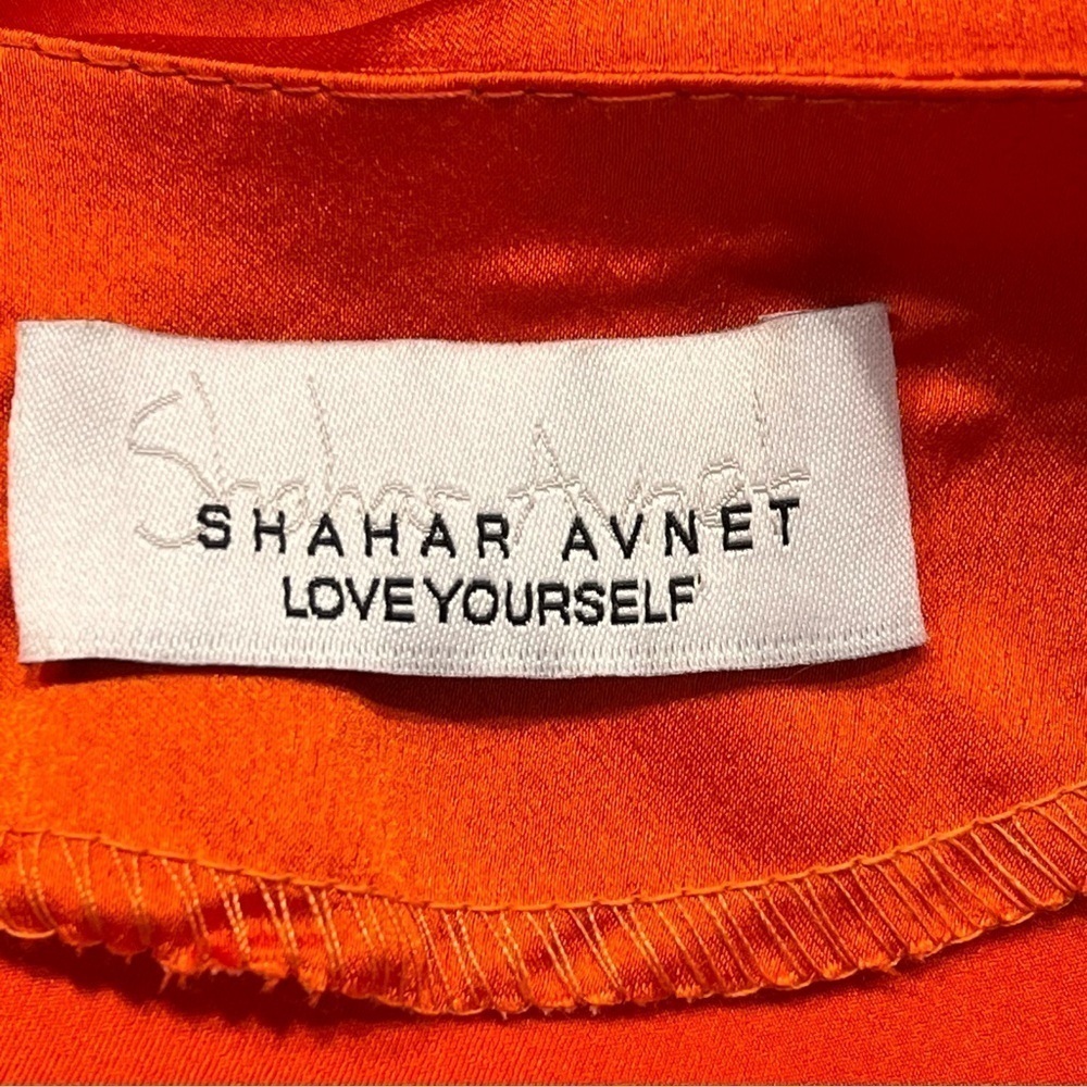 Shahar Avnet Orange Tulip Wrap Midi Dress Sz-One Size - Picture 11 of 11